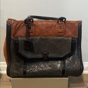 Tory Burch Orange and Gray Shoulder Bag